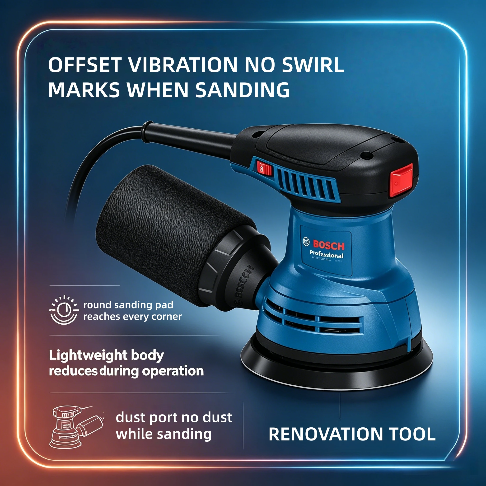 Bosch GEX125 280W Power Orbita - Power Tools Jobs recension och pris